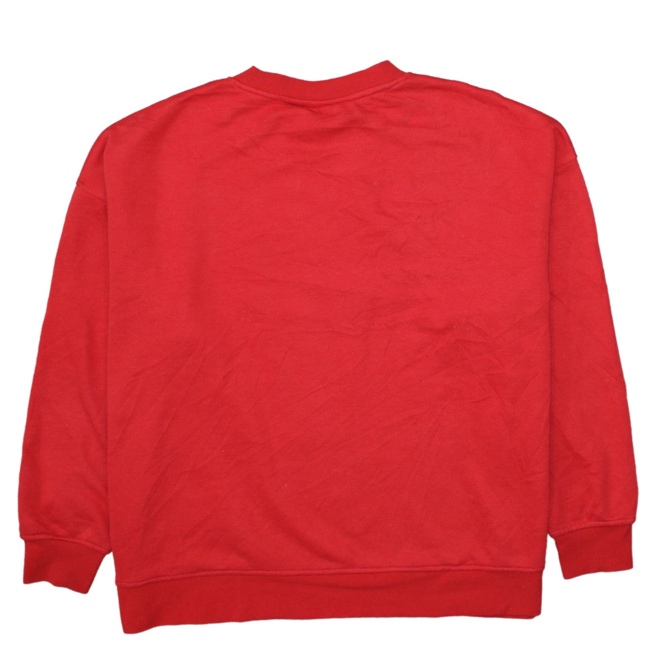 Disney Women Red Minnie Mouse Sweatshirt XL Crew Neck Pullover