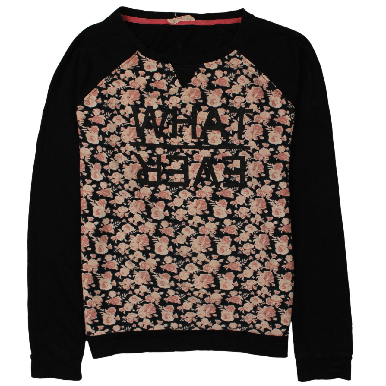 Penti Women Black Floral Pullover Sweatshirt Size S
