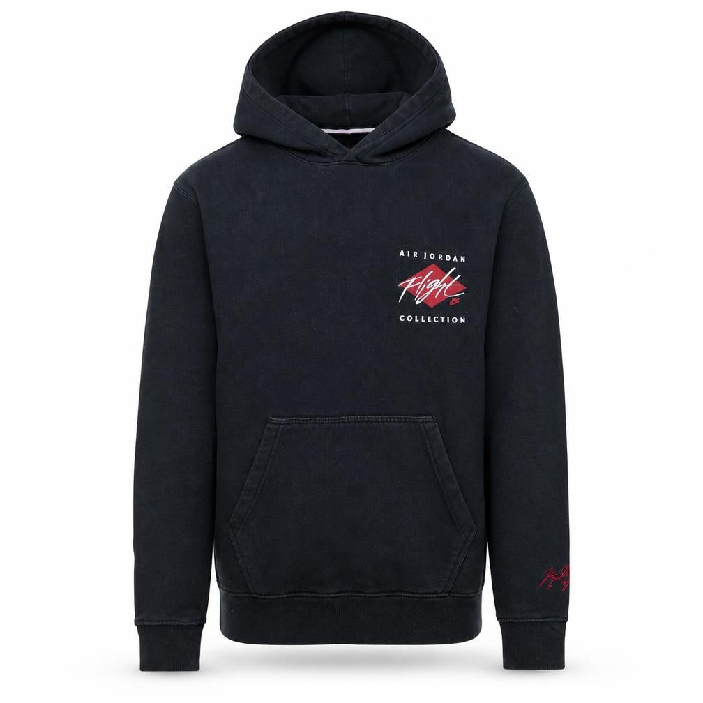 Front view of Jordan Men's Black Flight Collection Pullover Hoodie, size S