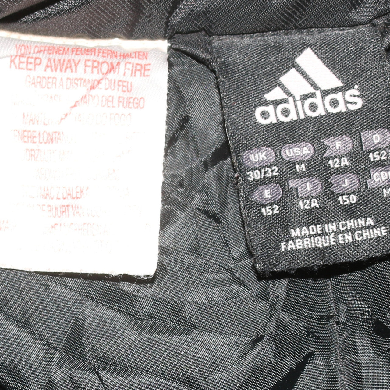 Adidas Boys Black 152 Track Jacket Full Zip Hooded Winter Activewear Coat