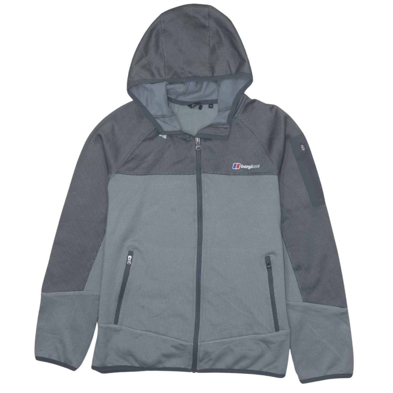 Berghaus Men's Grey Full Zip Hooded Fleece Jacket L