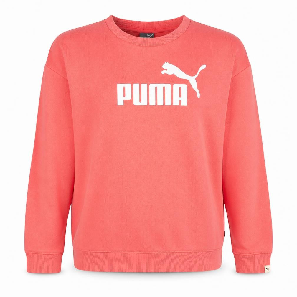Puma Womens Pink Crew Neck Pullover Sweatshirt Size 12