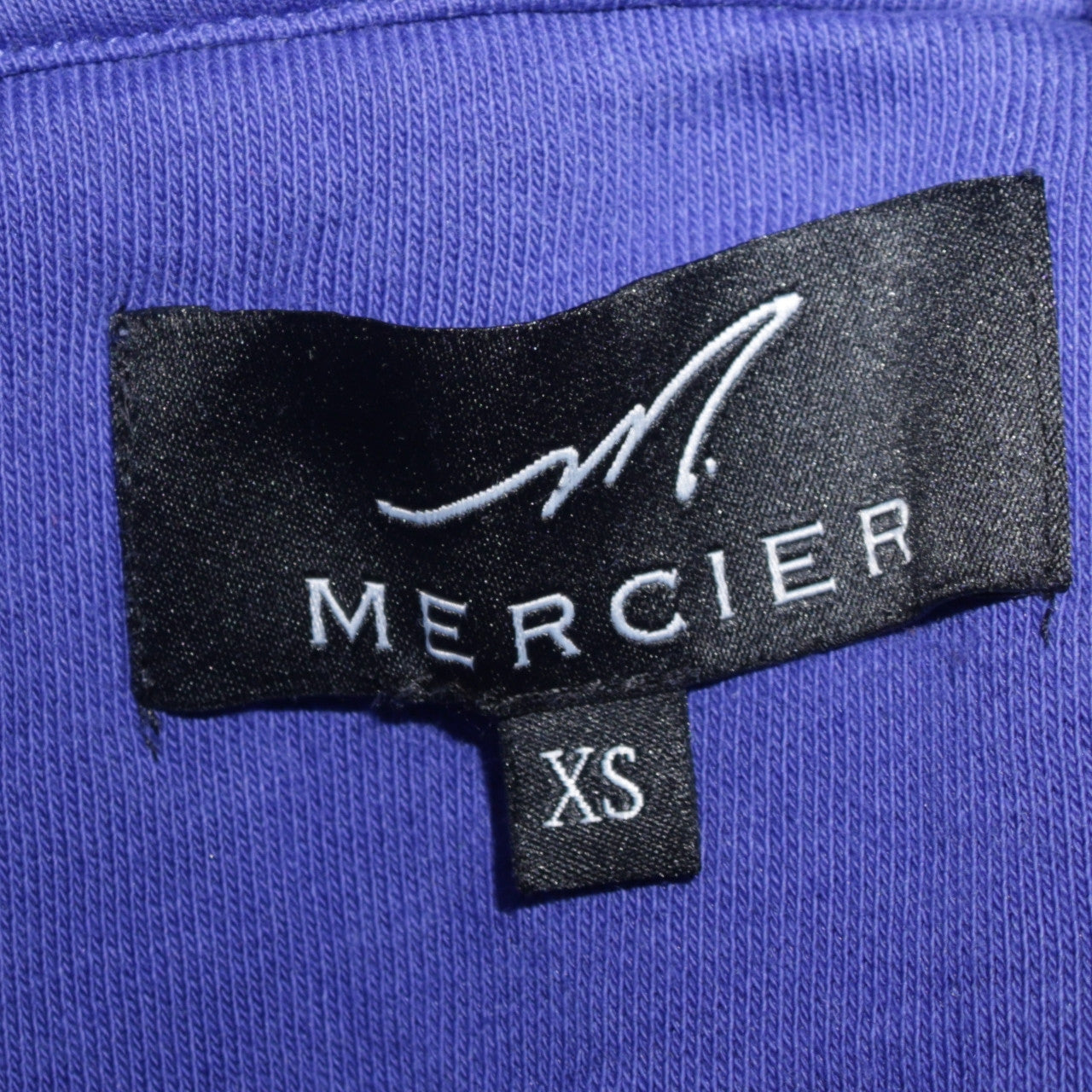 Mercier Men's Blue XS Pullover Embroidered Logo Hoodie