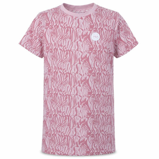 Fila Girls Pink Animal Print T-Shirt Dress 13-14 Years Casual Jersey