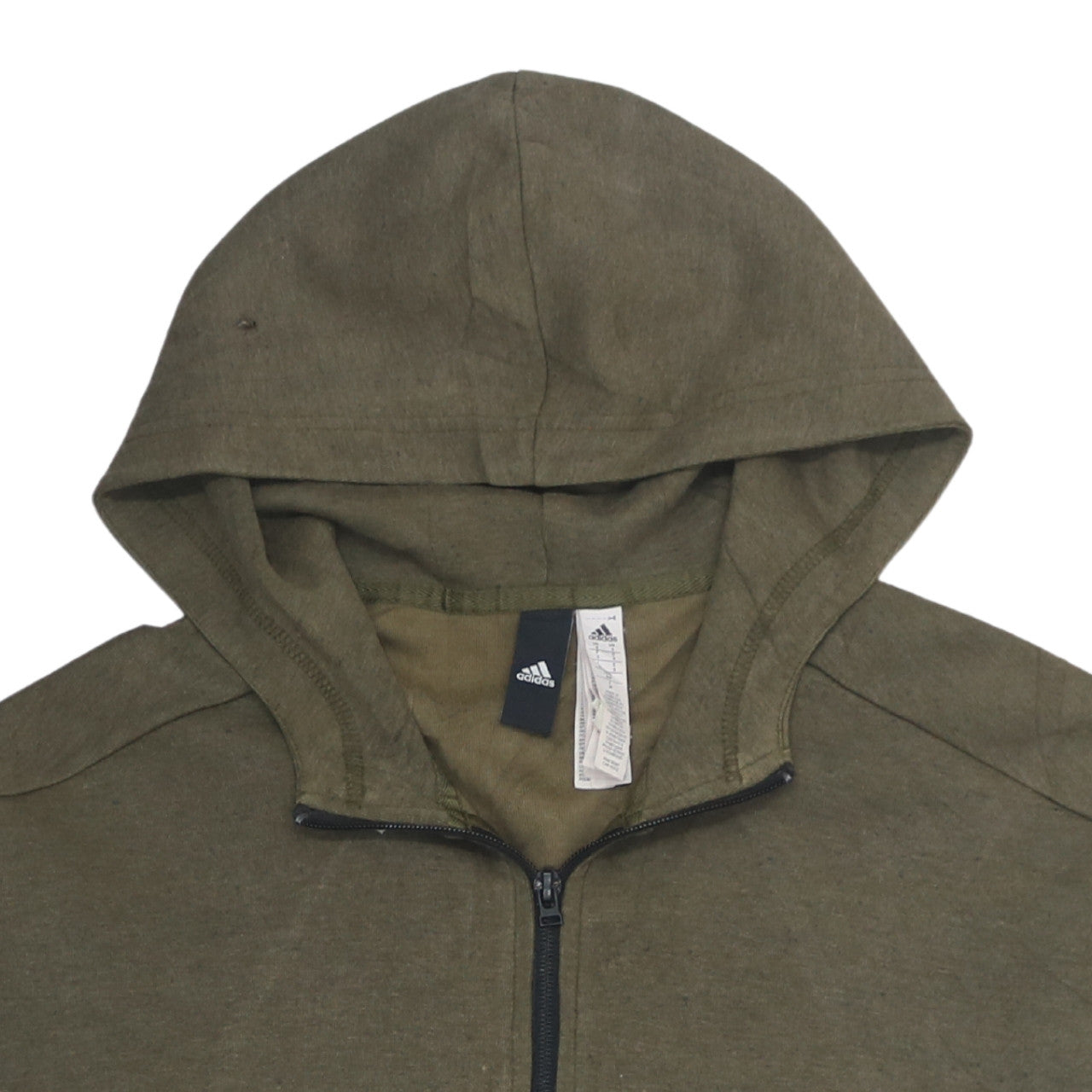Adidas Men's Green Full Zip Hoodie Size S Regular Fit