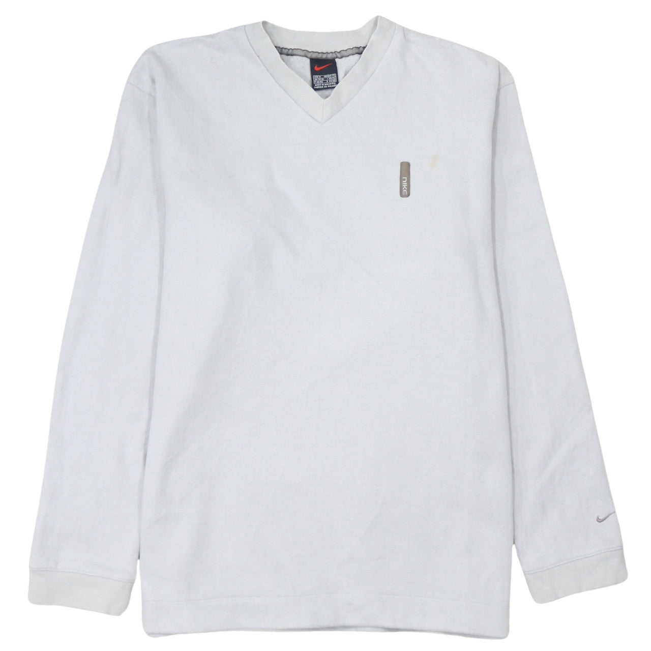 Nike Men's White V-Neck Pullover Sweatshirt Size M