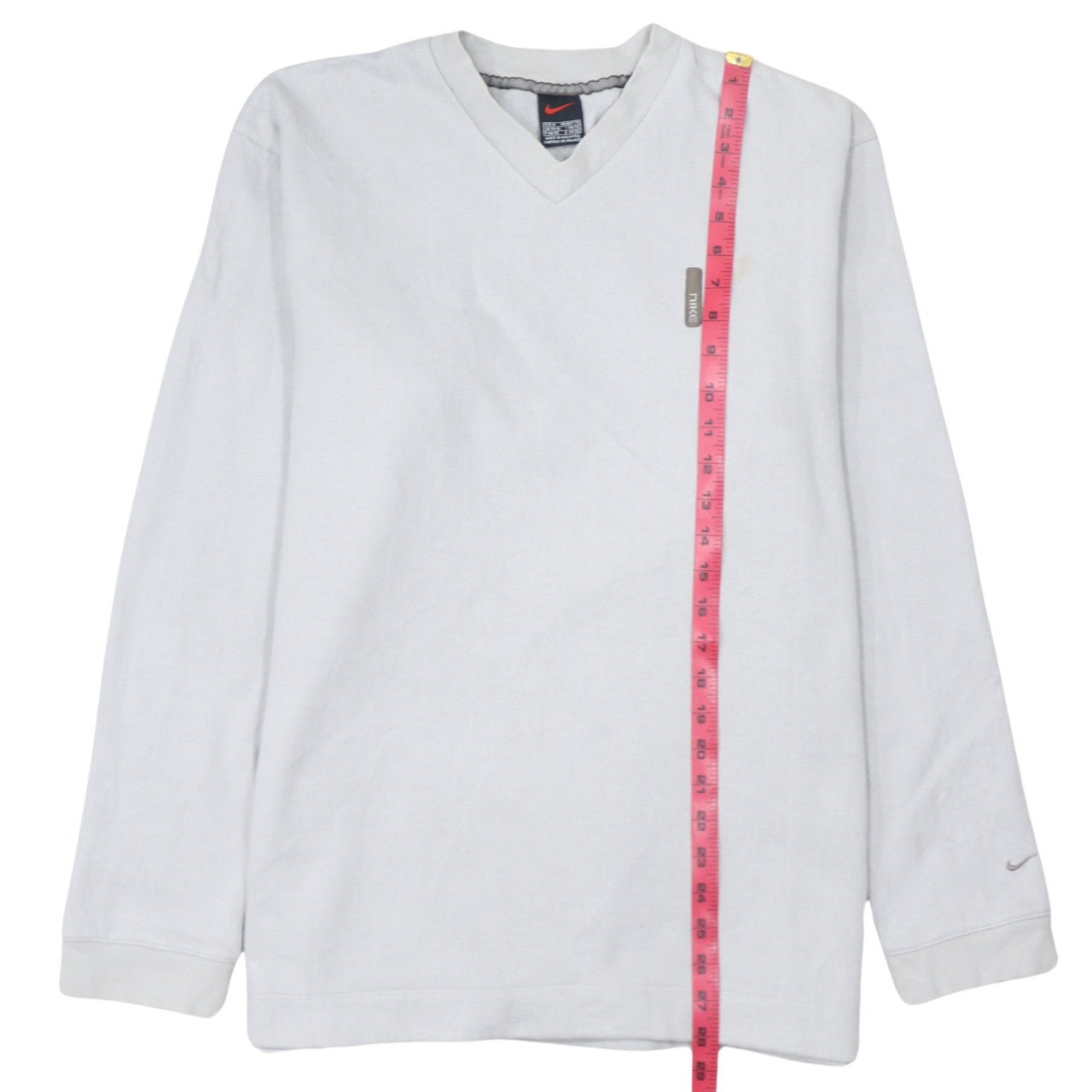 Nike Men's White V-Neck Pullover Sweatshirt Size M