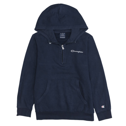 Champion Boys Blue 11-12 Years 1/4 Zip Pullover Hoodie