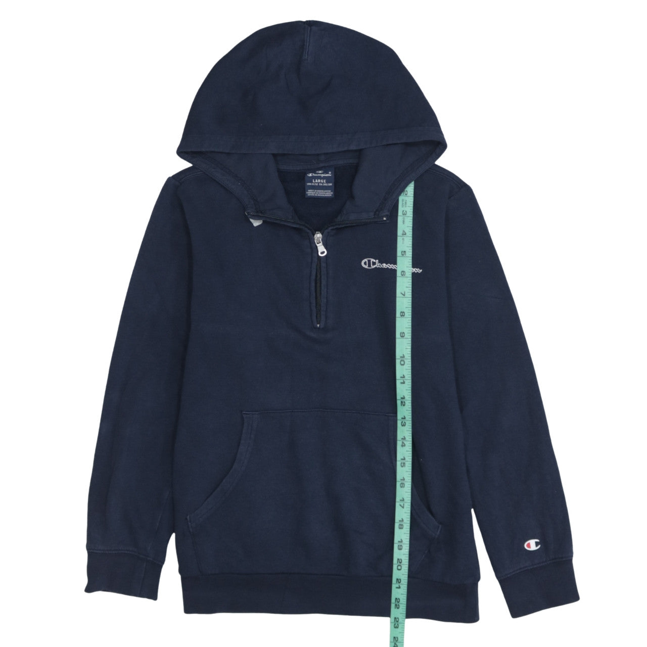 Champion Boys Blue 11-12 Years 1/4 Zip Pullover Hoodie