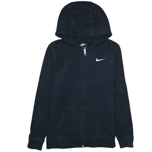 Nike Boys Black Full Zip Hoodie Fleece XL 13-15 Years Hooded Sweatshirt