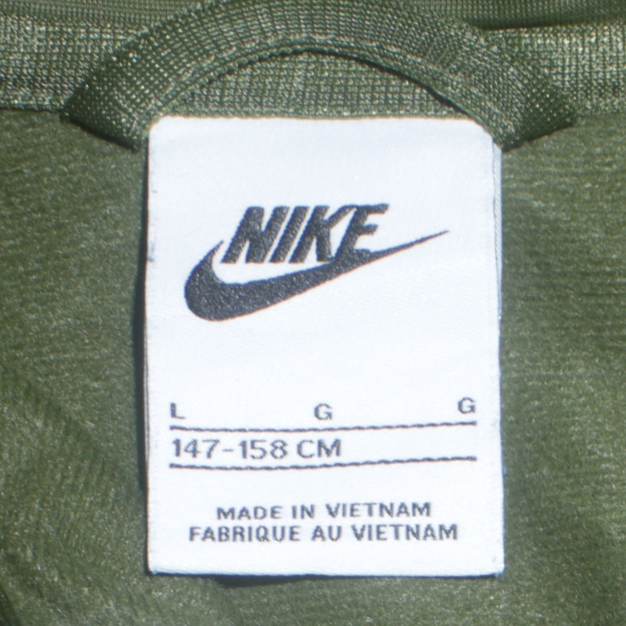 Nike Boys Green Track Jacket Size 13-14 Years Full Zip Activewear