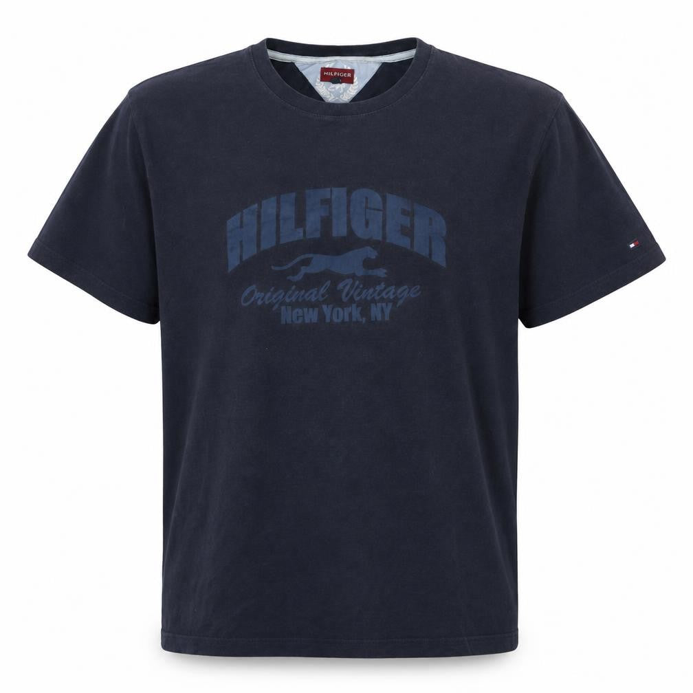 Hilfiger Men's Blue 2XL Vintage Graphic Cotton T-Shirt