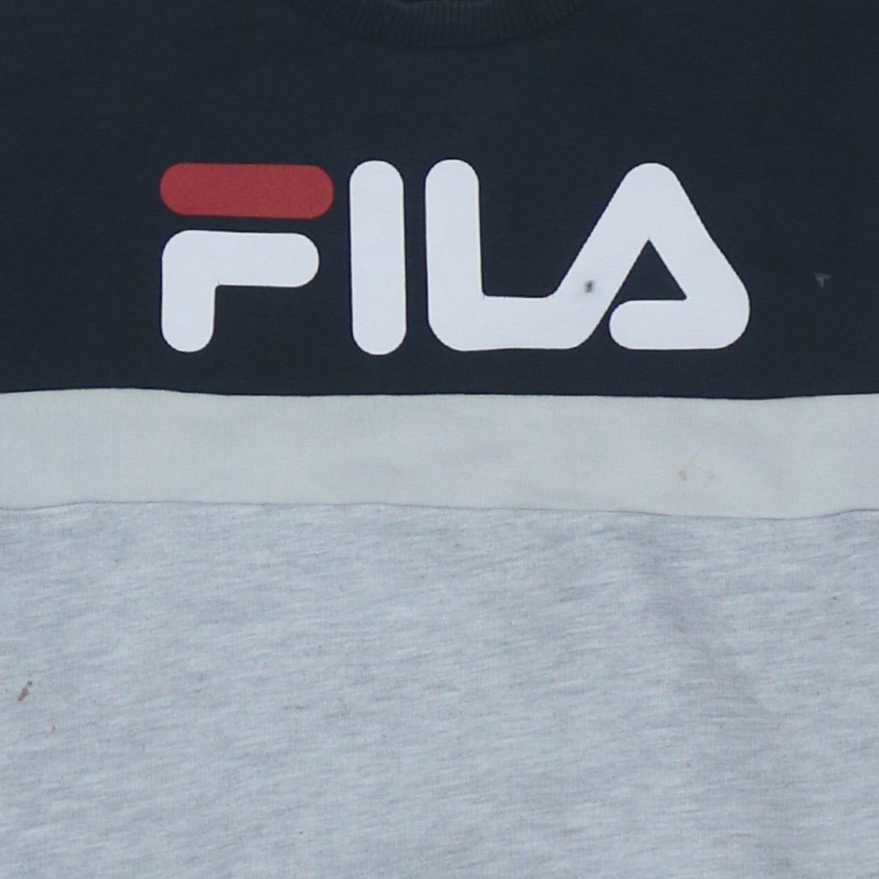 Fila Mens Grey Crew Neck Logo Pullover Sweatshirt XS