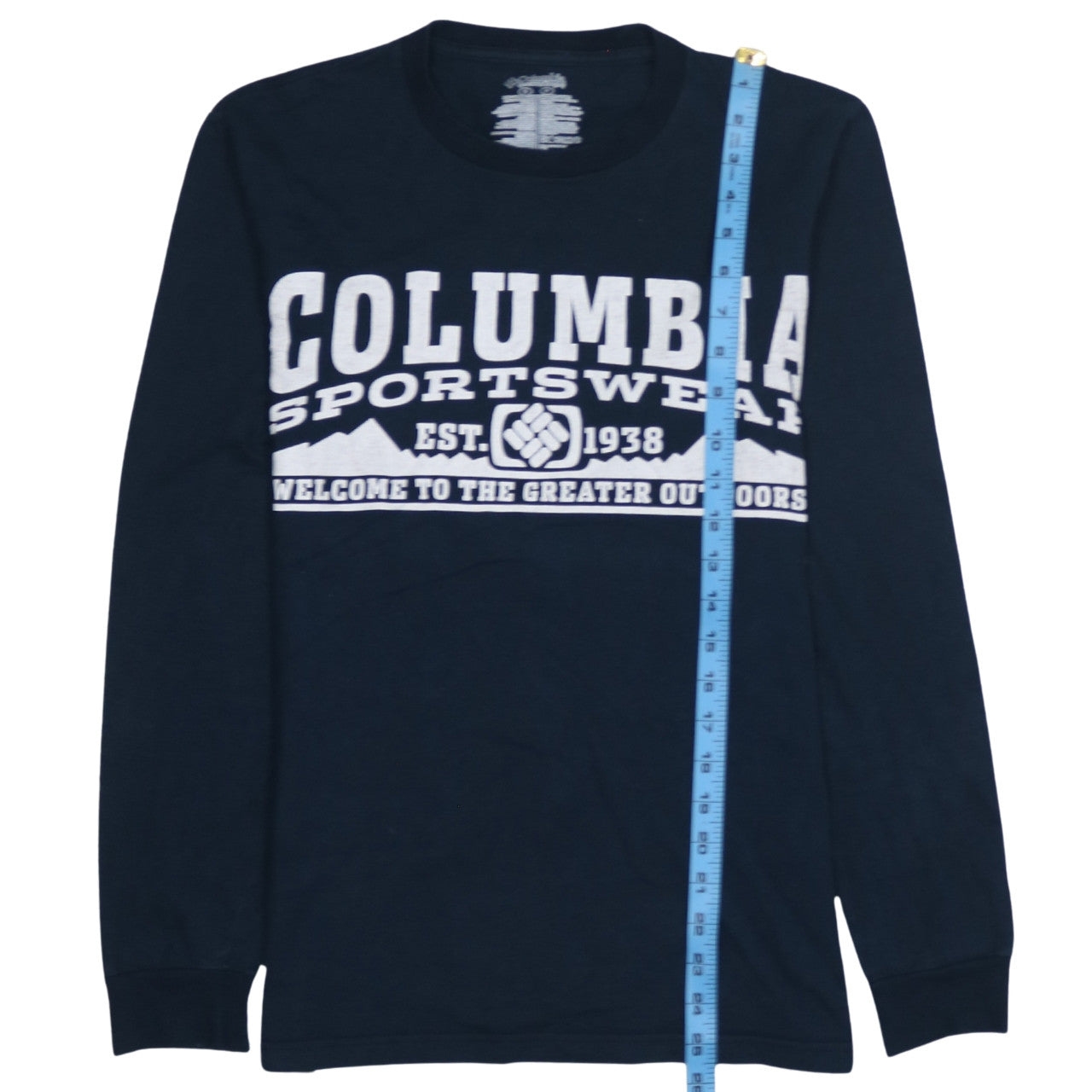 Columbia Men Blue Long Sleeve Outdoor Graphic T-Shirt Size S