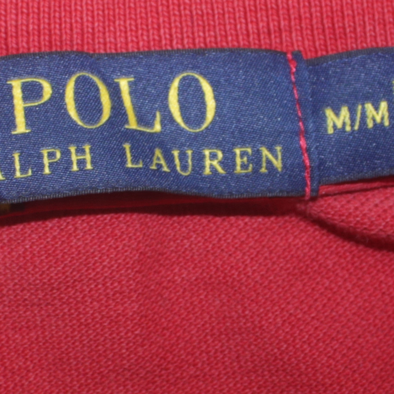 Ralph Lauren Men's Red Long Sleeve Collared Cotton Polo Shirt M