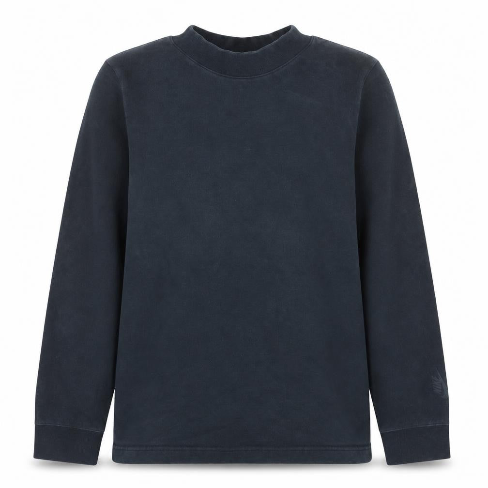 Front view of Nike Men’s Blue Mock Neck Sweatshirt Small Regular Fit Pullover