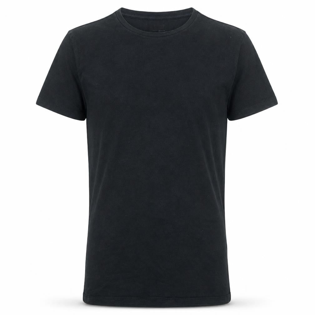 Front view of Levi's Men's Black Cotton Crew Neck Short Sleeve T-Shirt M