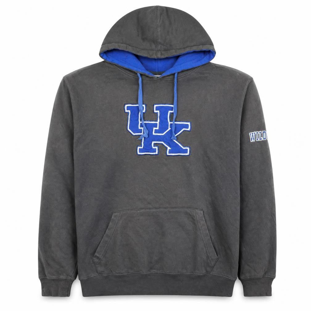 Front view of Stadium Athletics men’s grey xl pullover hoodie uk wildcats sports