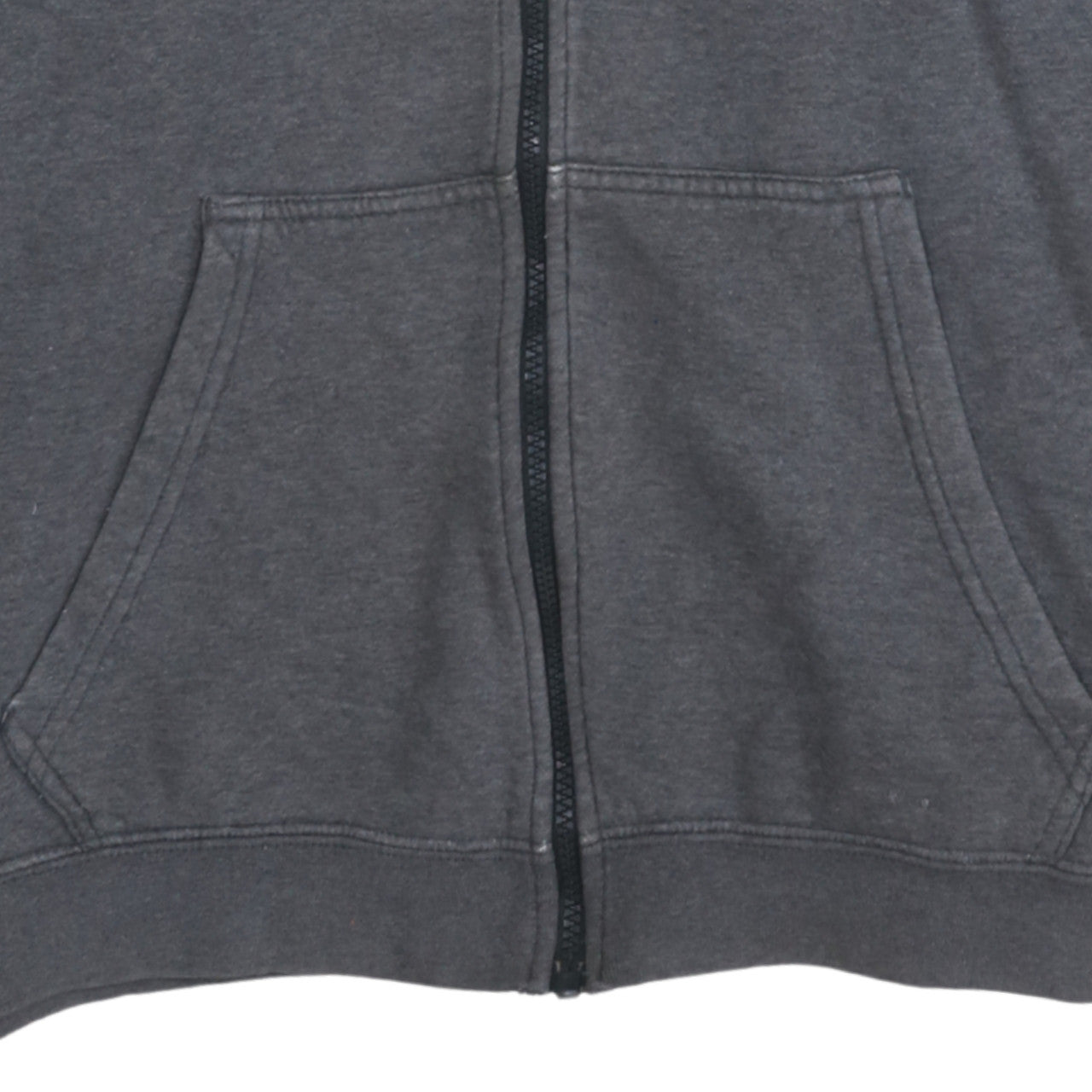Nike Mens Grey Full Zip Hoodie L Fleece Sweatshirt