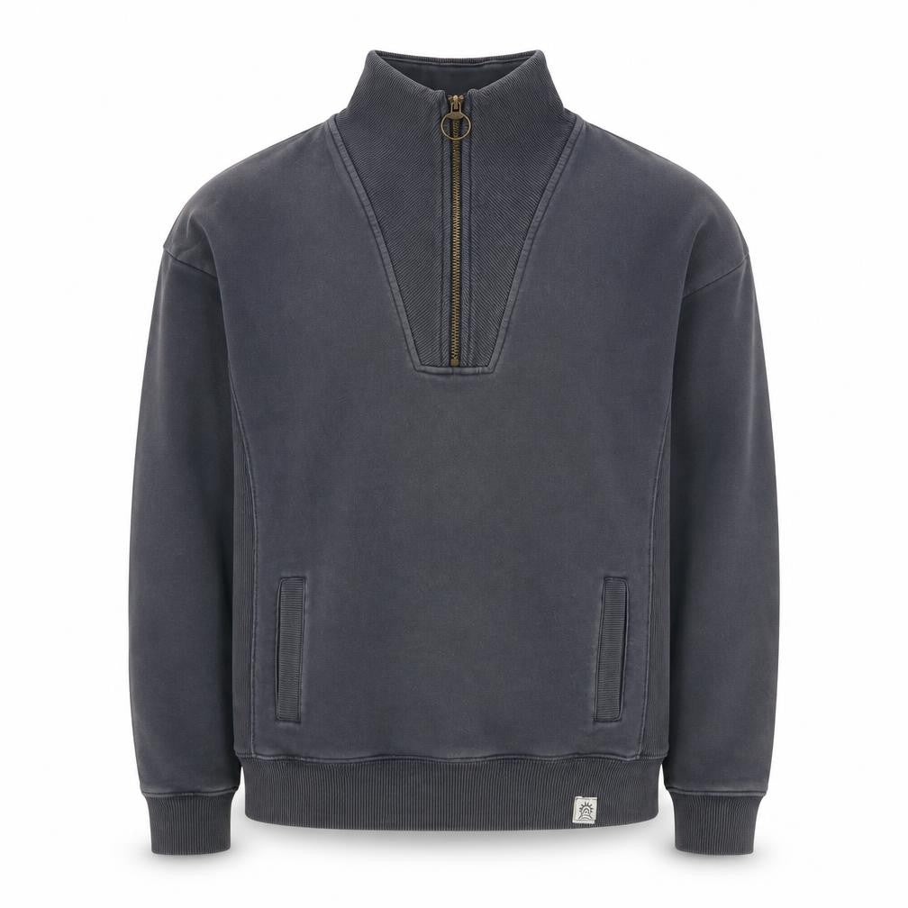 FatFace Men's Grey 1/2 Zip Sweatshirt S Regular Fit Cotton Blend