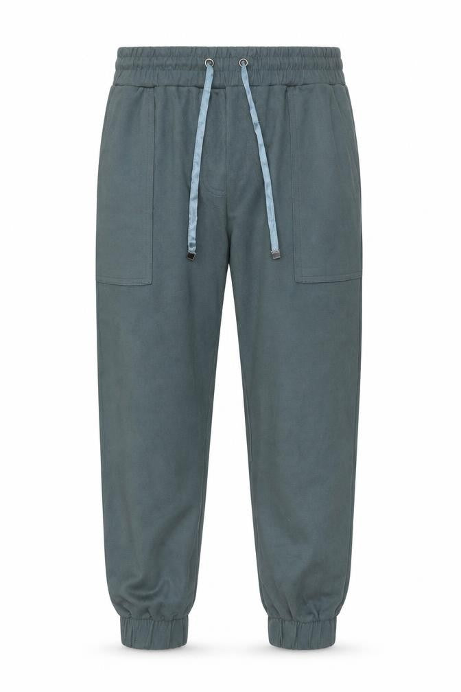 Front view of Jules & Leopold Men’s Blue Jogger Sweatpants Small Elastic Waist Fleece