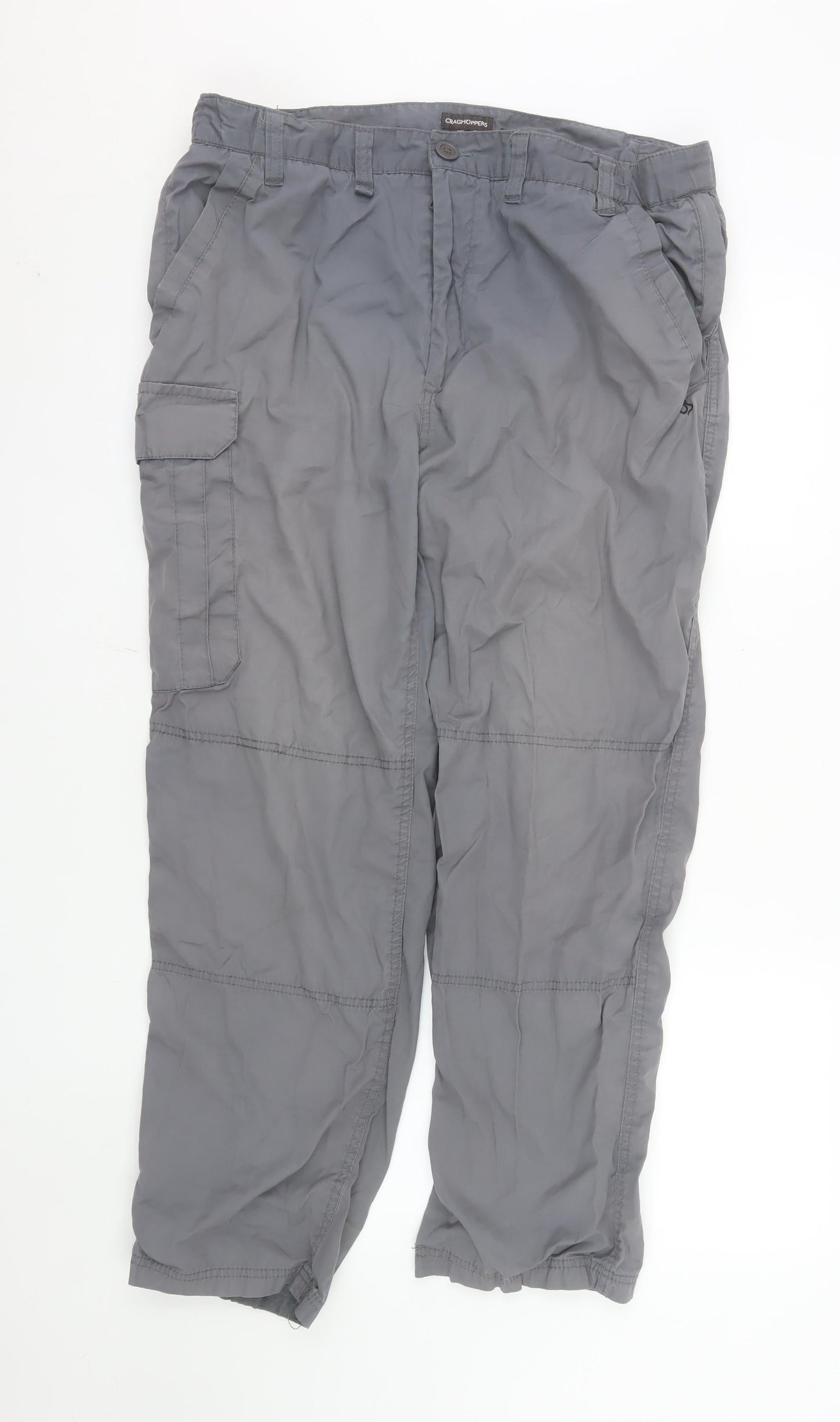 Craghoppers Men's Grey Cargo Trousers S 36in Lightweight Travel Pants