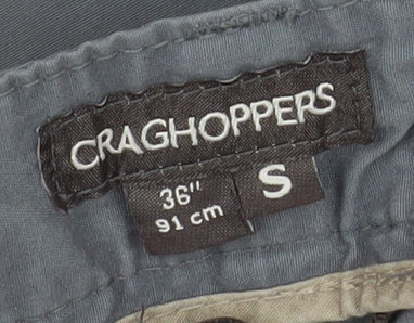 Craghoppers Men's Grey Cargo Trousers S 36in Lightweight Travel Pants