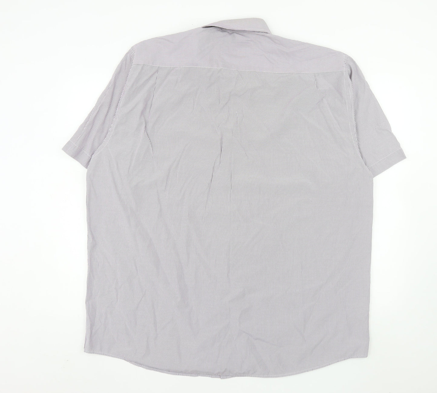 Daniel Grahame Drifter Men's Purple 2XL Striped Short Sleeve Button-Up Shirt