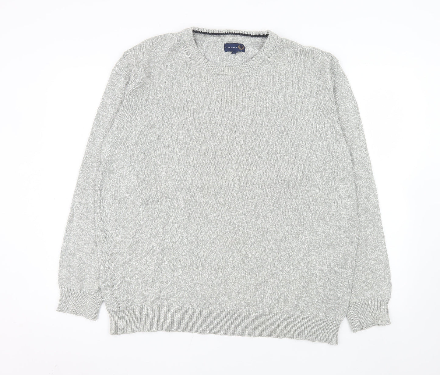 Matalan Men’s Grey 2XL Cotton Crew Neck Pullover Jumper