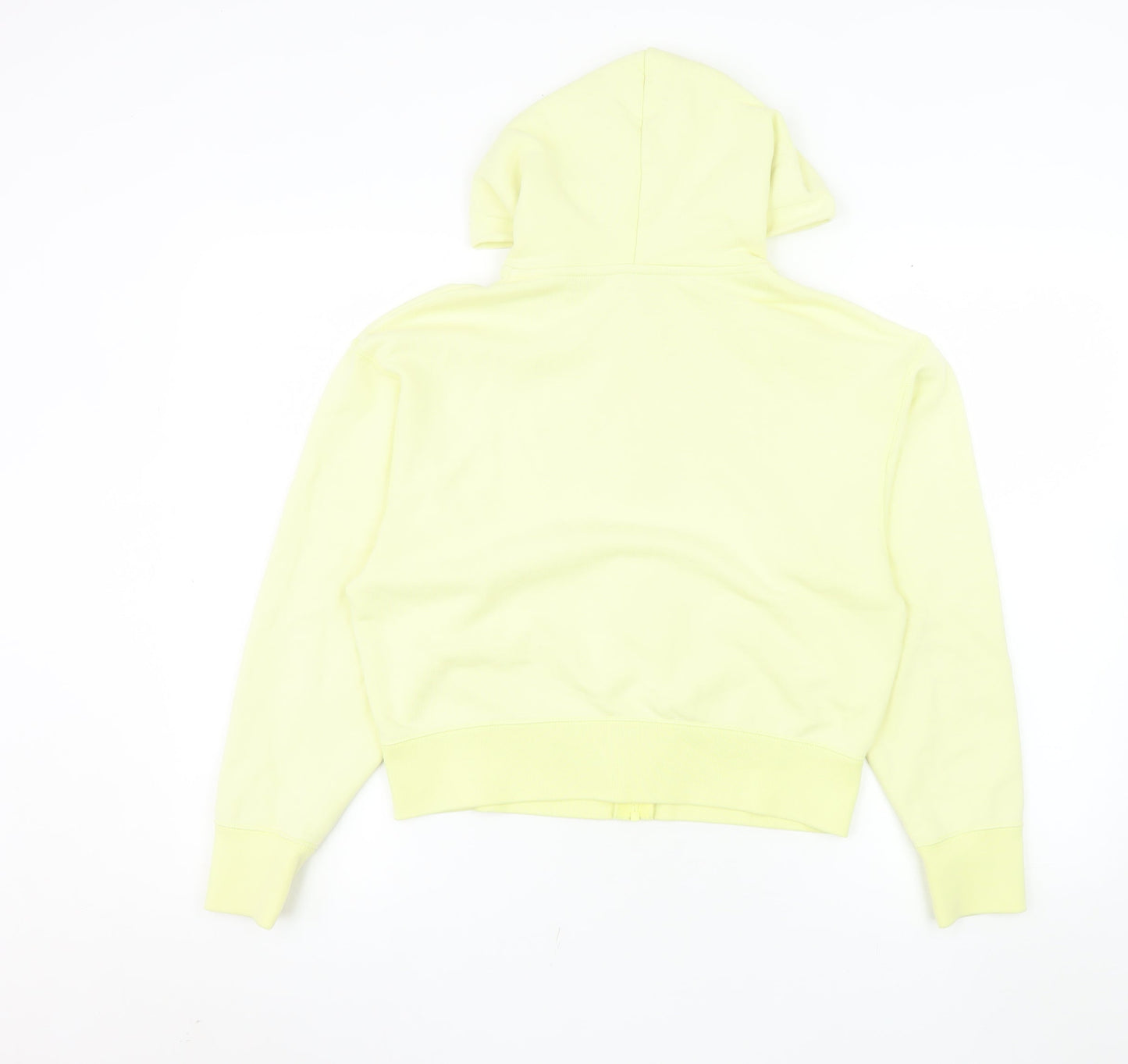 Uniqlo Women Yellow Hooded Full Zip Cotton Jacket M
