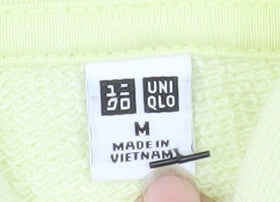 Uniqlo Women Yellow Hooded Full Zip Cotton Jacket M