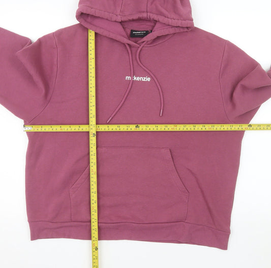 McKenzie Womens Pink Pullover Hoodie UK 12 Relaxed Fit Sweatshirt