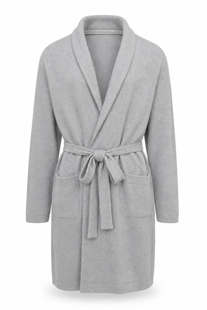 Marks & Spencer Mens Grey Cotton Belted Shawl Collar Coatigan M
