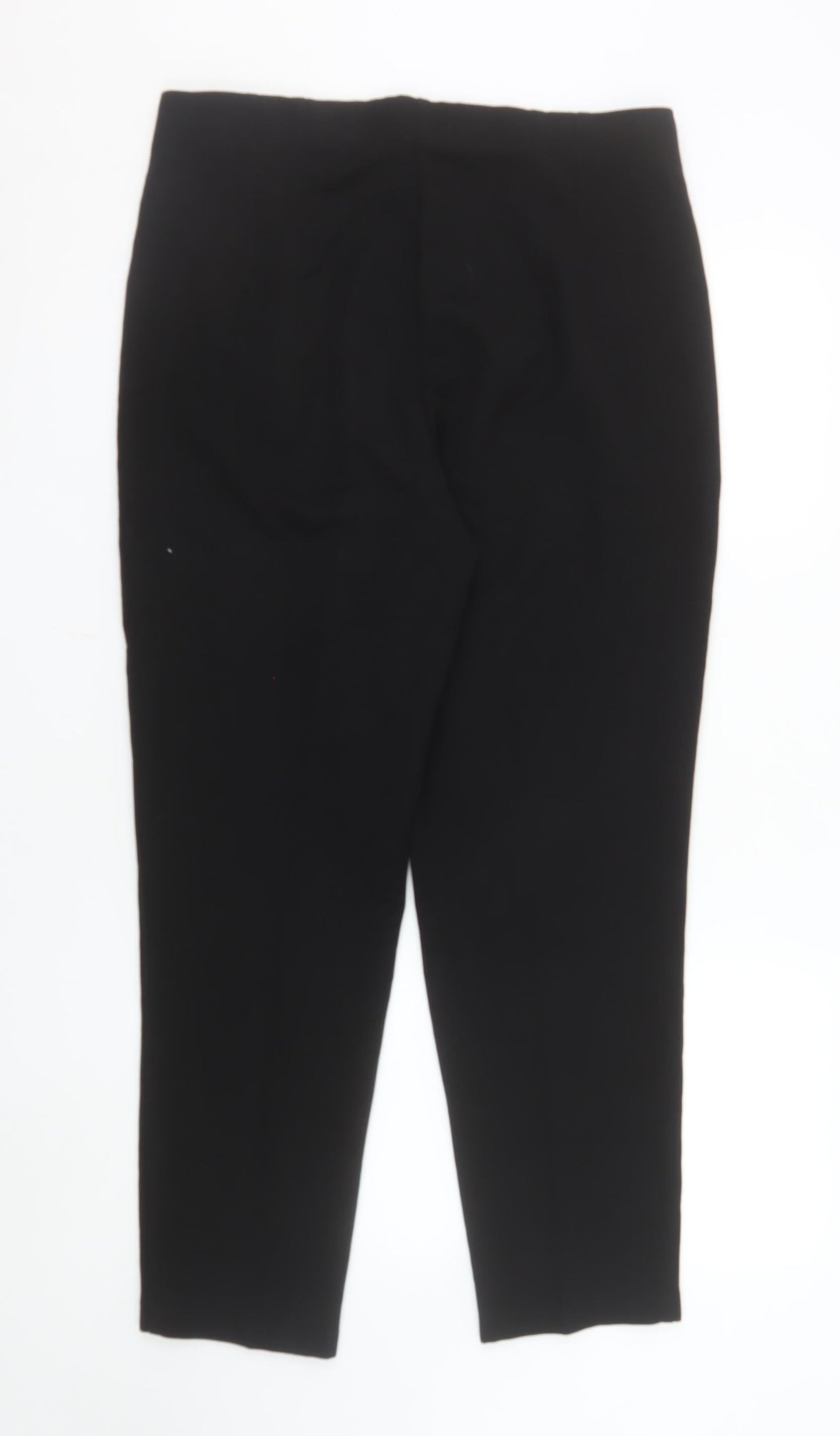 Et Vous Women's Black Size 14 Long Straight Stretch Trousers