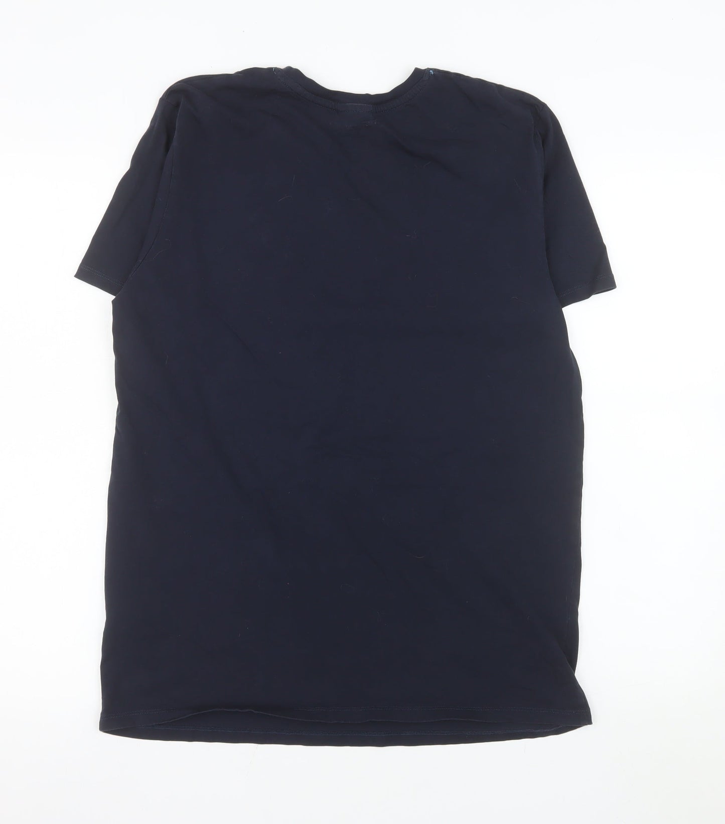 Spreadshirt Premium Men's Navy Graphic Print Cotton T-Shirt L