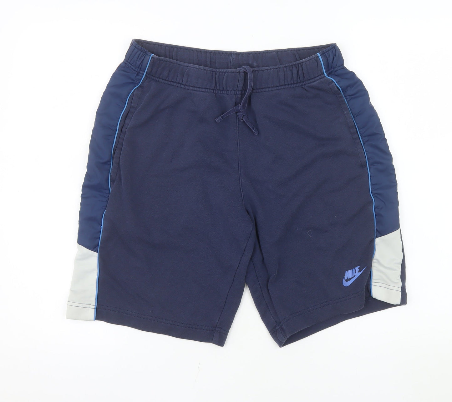 Nike Men's Blue Regular Fit Sweat Shorts M Elastic Waist