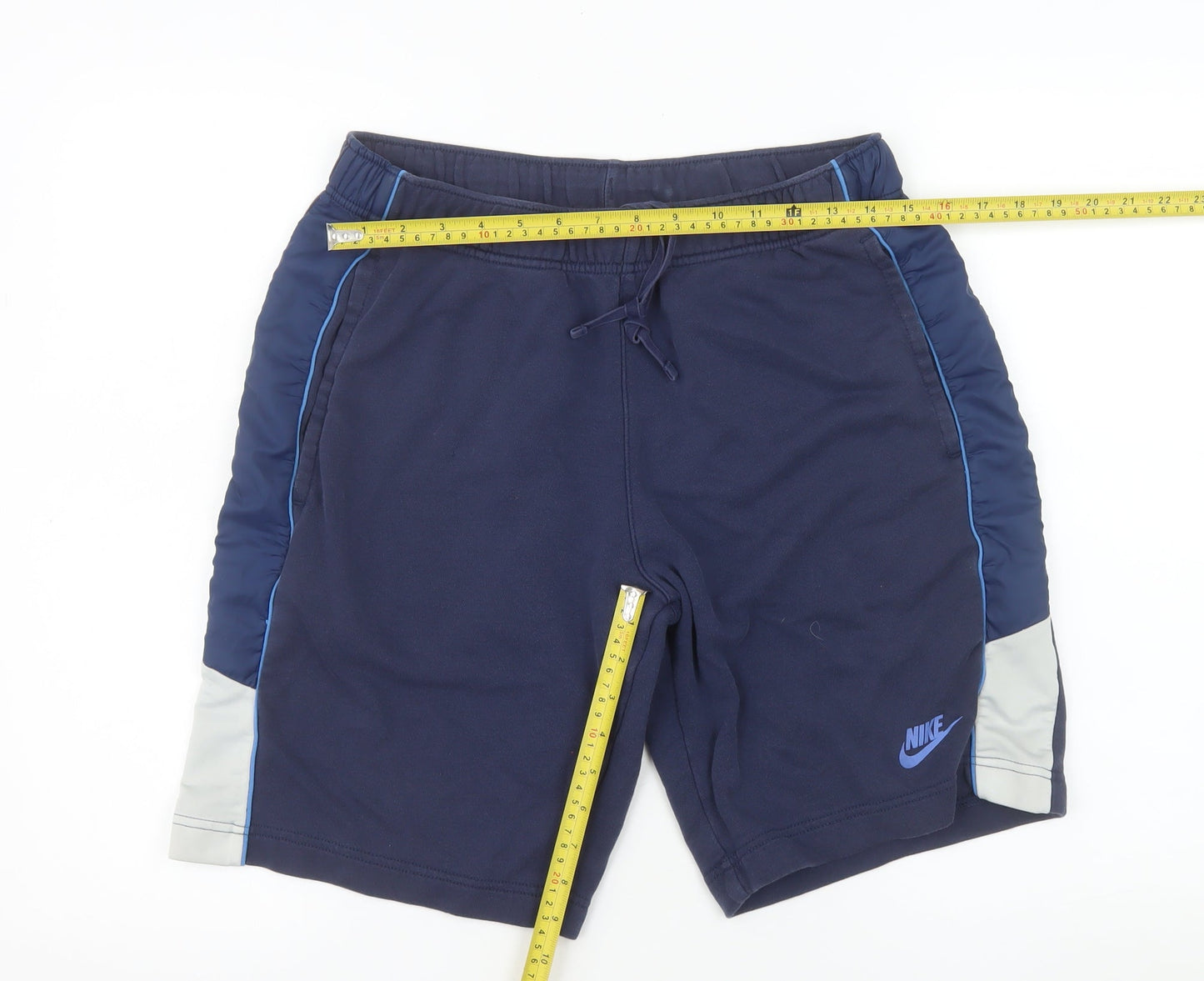 Nike Men's Blue Regular Fit Sweat Shorts M Elastic Waist