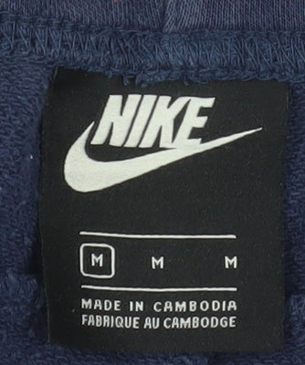 Nike Men's Blue Regular Fit Sweat Shorts M Elastic Waist