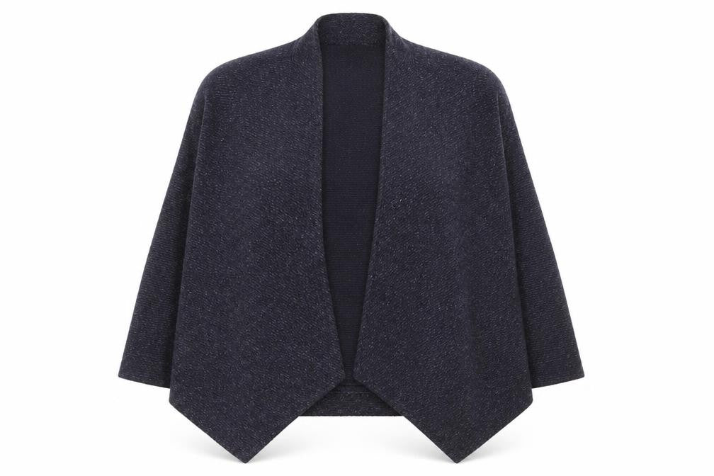 Marks and Spencer Women's Black Knit Open Front Coatigan Size 16