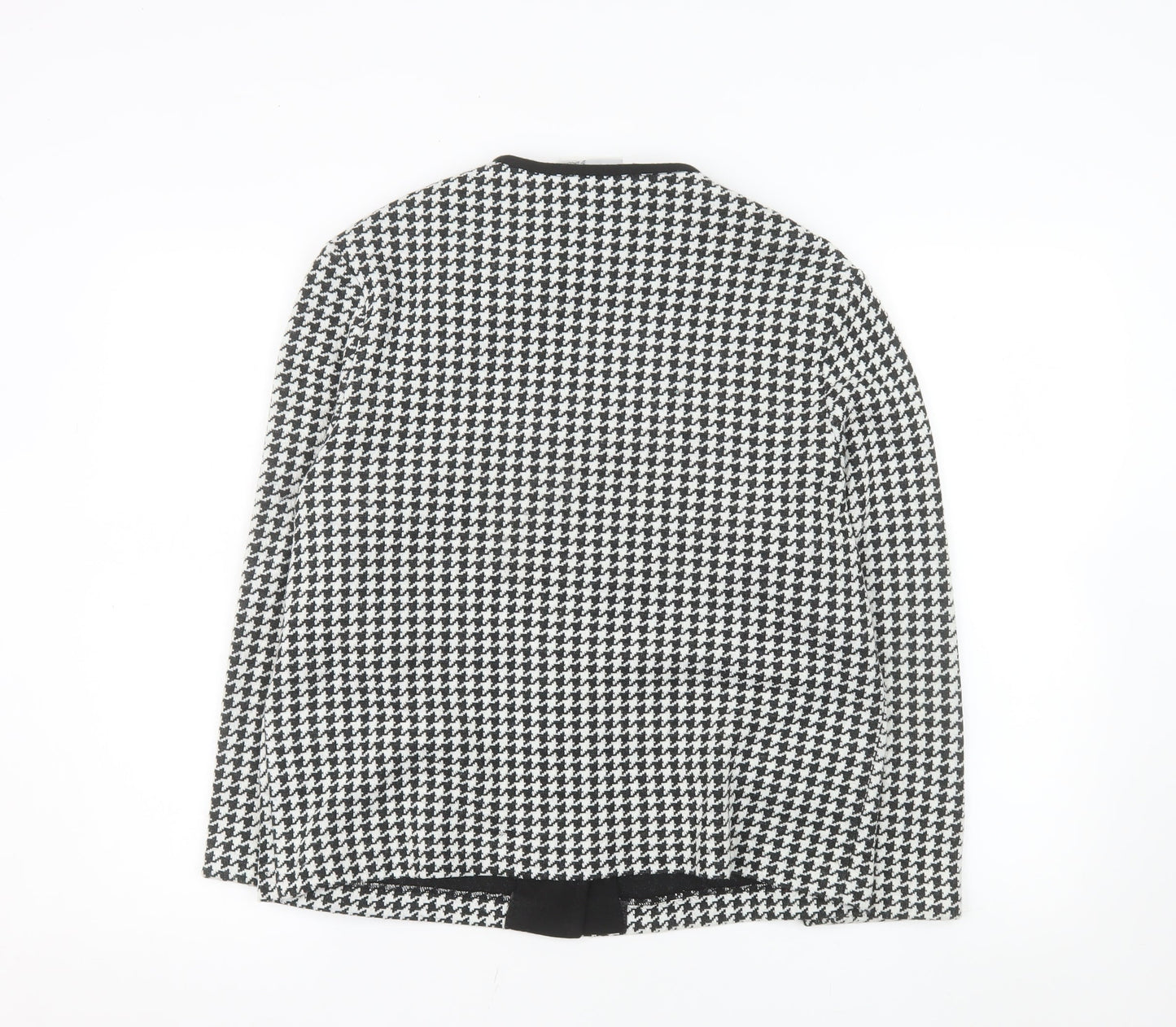 Sportleigh of London Womens Black White Houndstooth Suit Jacket Size 14