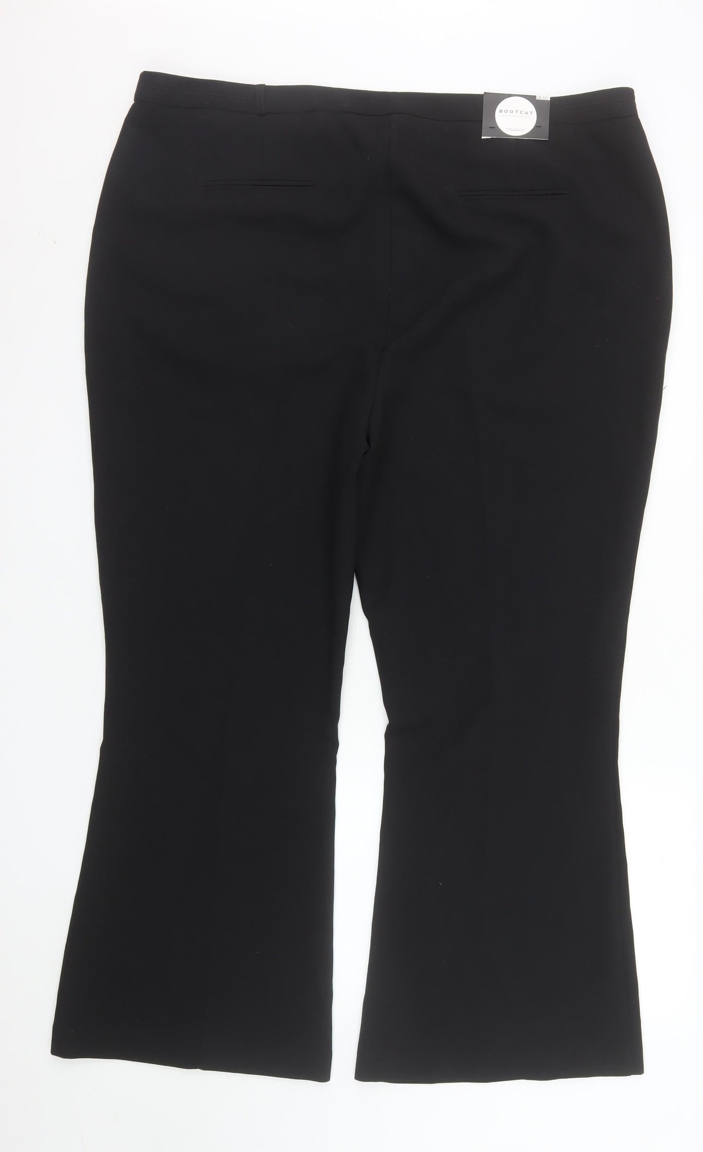 Peacocks Women's Black Bootcut Work Trousers Size 22S