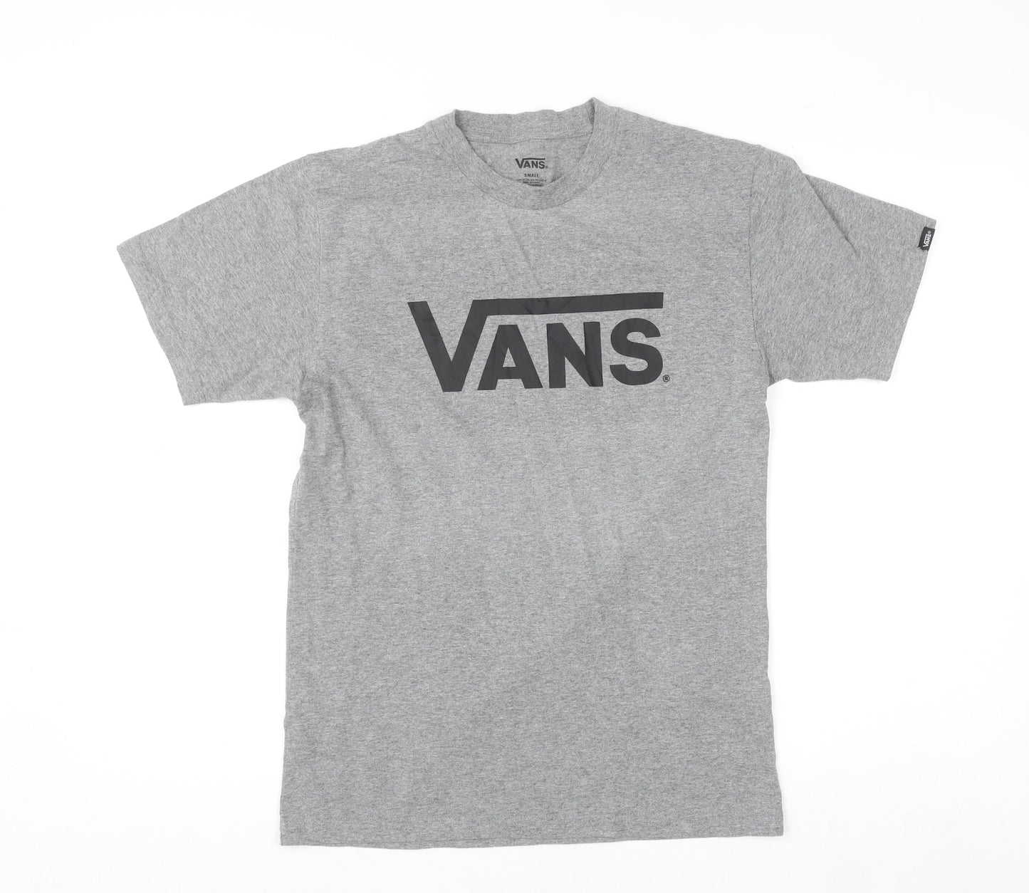 Vans Men’s Grey Short Sleeve Crew Neck Logo T-Shirt Size S