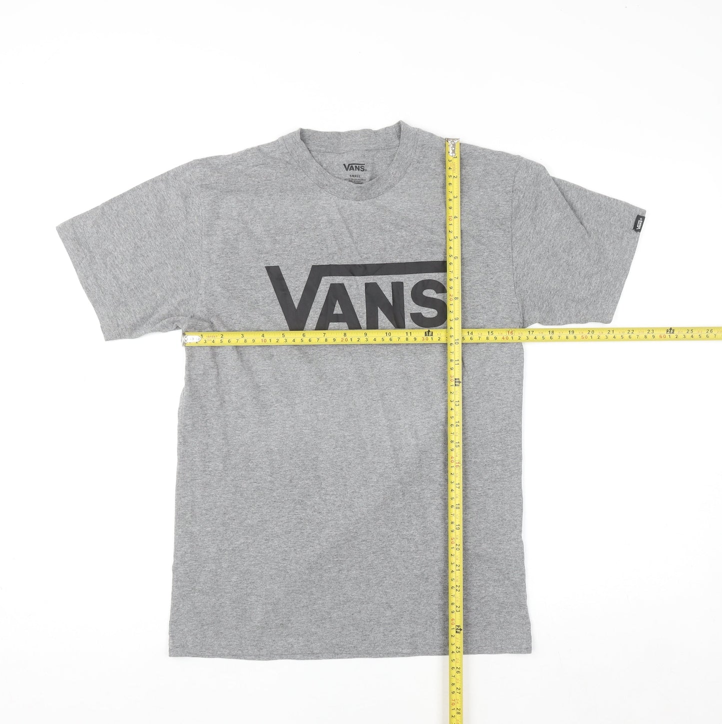 Vans Men’s Grey Short Sleeve Crew Neck Logo T-Shirt Size S
