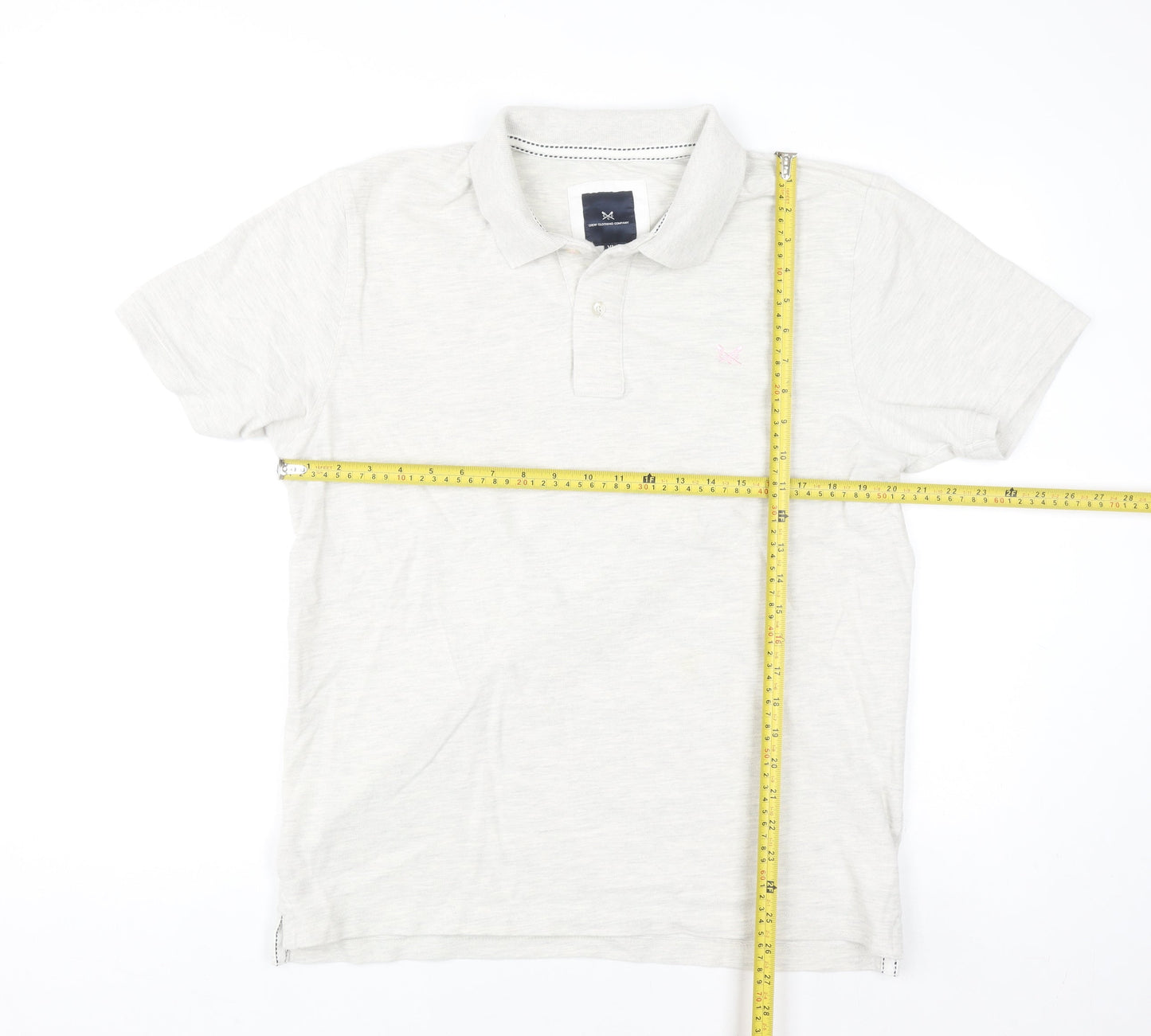 Crew Clothing Company Men's Ivory XL Polo Shirt Cotton Casual