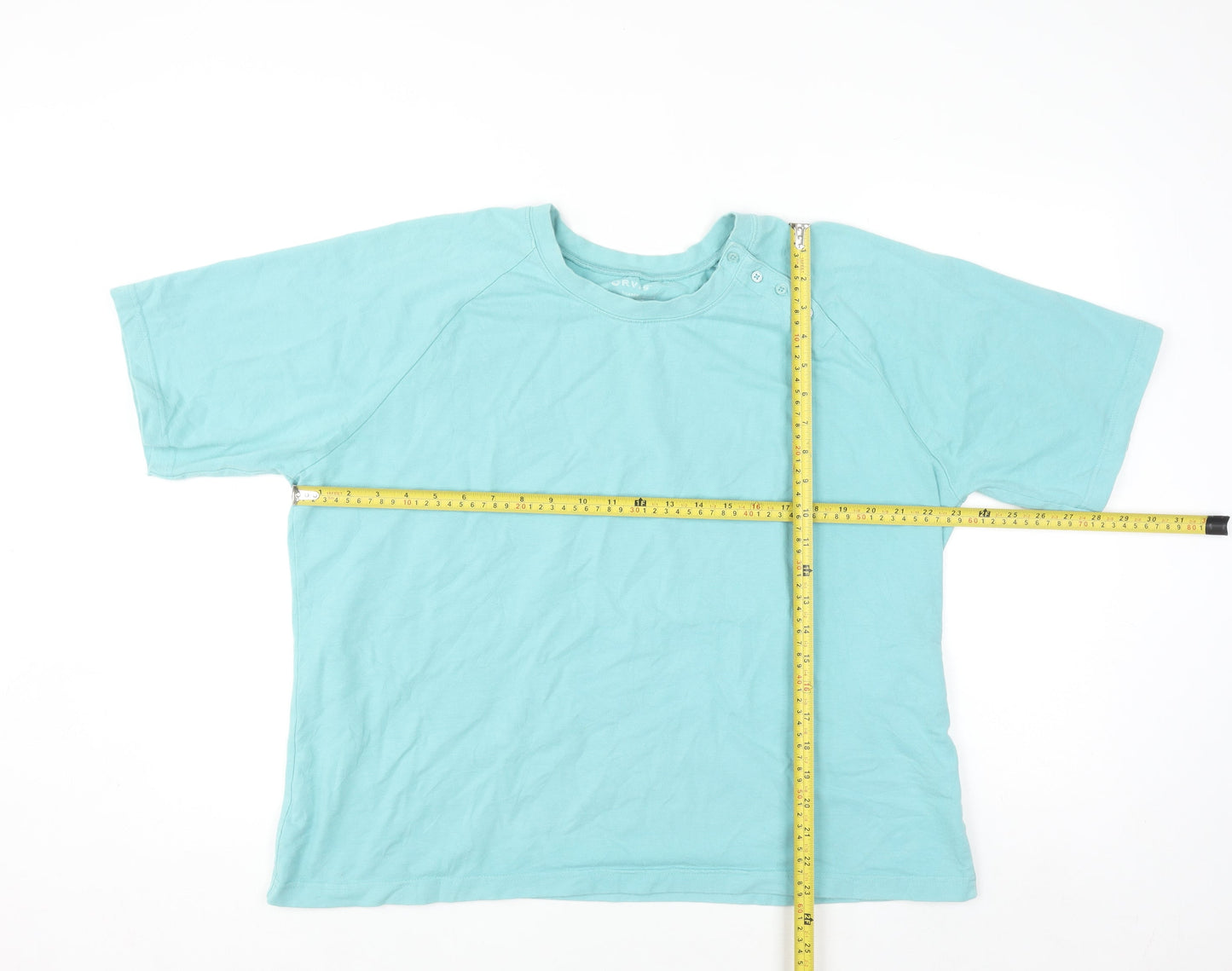 Orvis Women's Blue XL Basic Crew Neck Short Sleeve T-Shirt