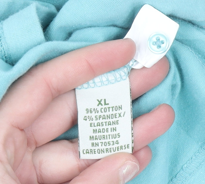 Orvis Women's Blue XL Basic Crew Neck Short Sleeve T-Shirt