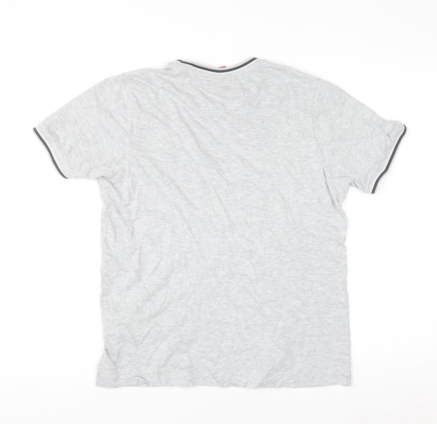 Slazenger Men's Grey Small Crew Neck Short Sleeve Cotton T-Shirt