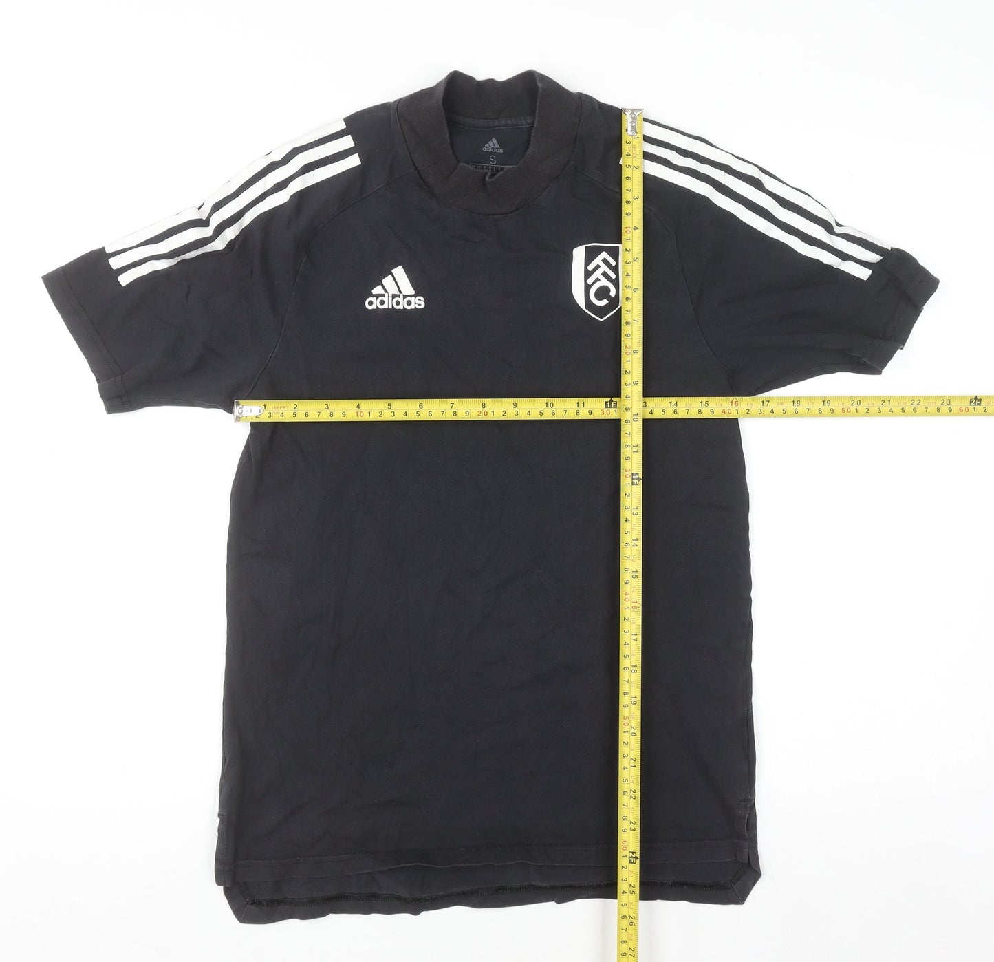Adidas Mens Black Small Fulham FC Short Sleeve Sports T-Shirt