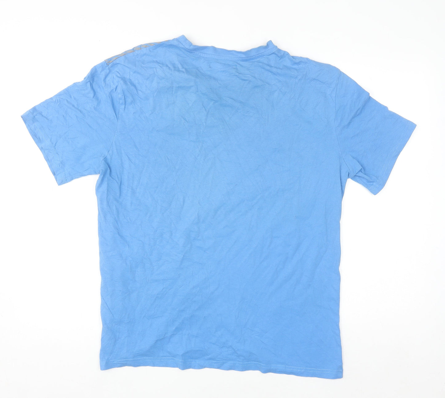 Atlas For Men Blue Graphic Sports T-Shirt Men's L Cotton Short Sleeve
