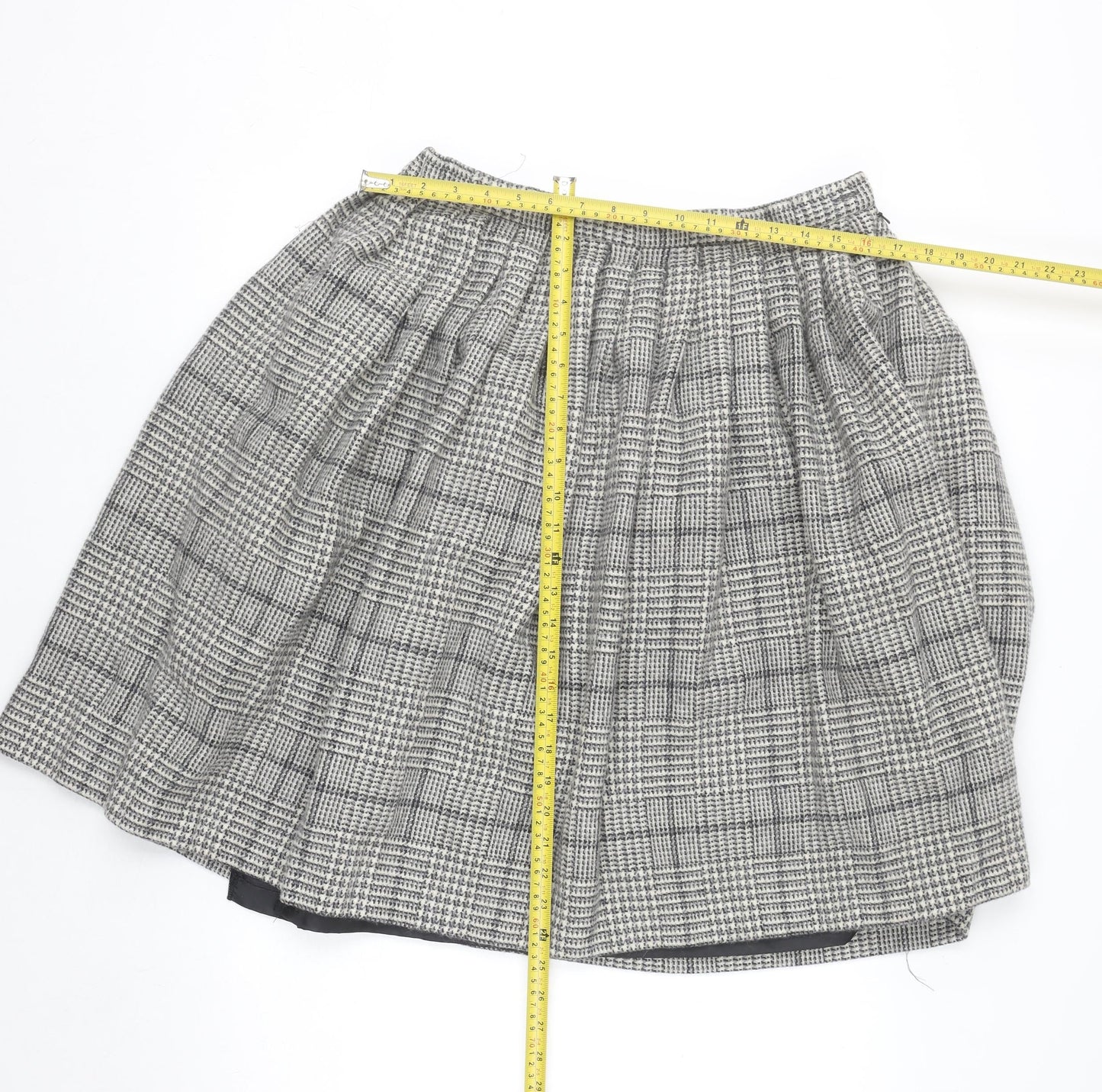 Cotswold Collections Women’s Grey Tweed Wool A-Line Skirt Size 16